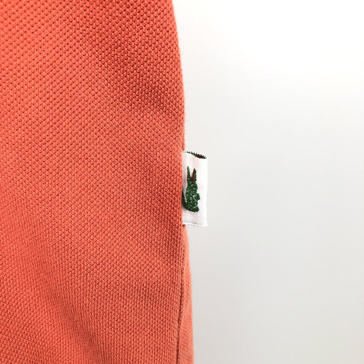 Lacoste short-sleeved polo shirt, made in France, men's size L (approx.) cotton orange type Vintage Second Hand