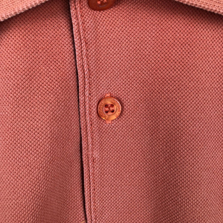 Lacoste short-sleeved polo shirt, made in France, men's size L (approx.) cotton orange type Vintage Second Hand