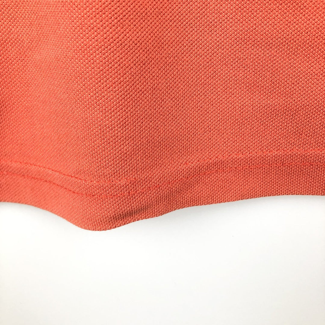 Lacoste short-sleeved polo shirt, made in France, men's size L (approx.) cotton orange type Vintage Second Hand
