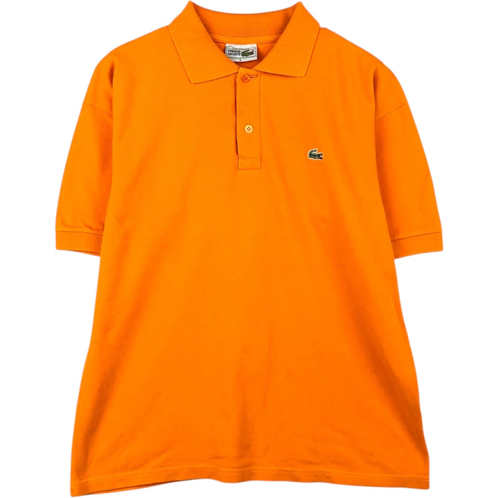 80s-90'S Lacoste short-sleeved polo shirt, men's size L equivalent, vintage. cotton orange type Vintage Second Hand