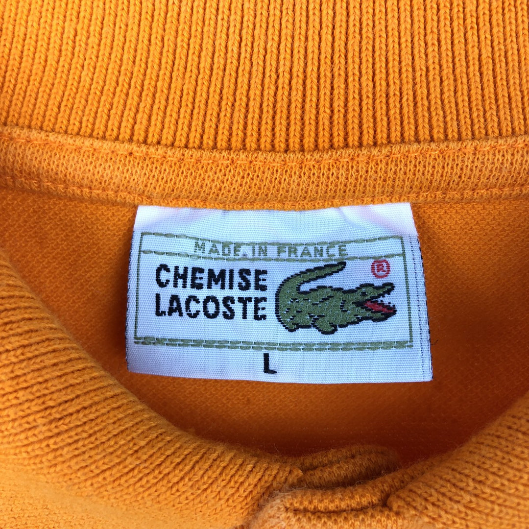 80s-90'S Lacoste short-sleeved polo shirt, men's size L equivalent, vintage. cotton orange type Vintage Second Hand