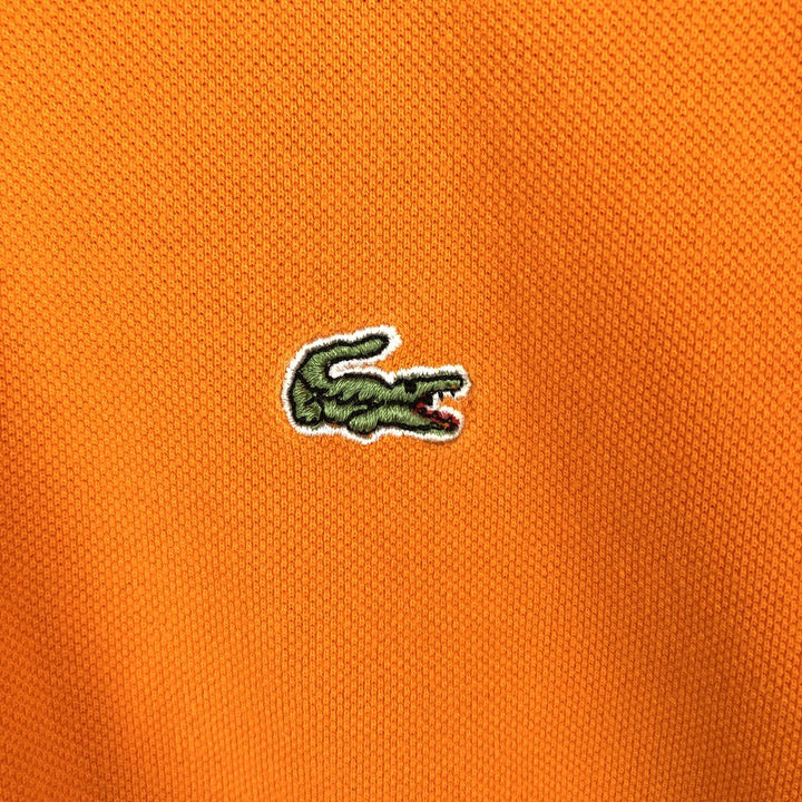 80s-90'S Lacoste short-sleeved polo shirt, men's size L equivalent, vintage. cotton orange type Vintage Second Hand