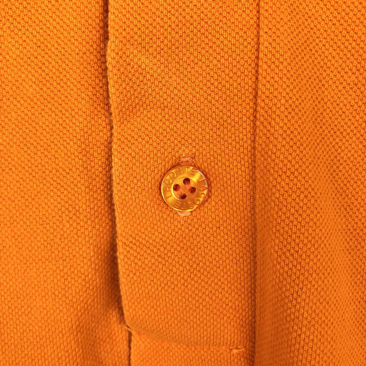 80s-90'S Lacoste short-sleeved polo shirt, men's size L equivalent, vintage. cotton orange type Vintage Second Hand