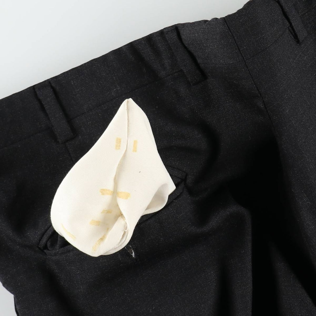 90'S BILL BLASS slacks pants, made in USA, men's size W35 equivalent, vintage. unclear black type Vintage Second Hand