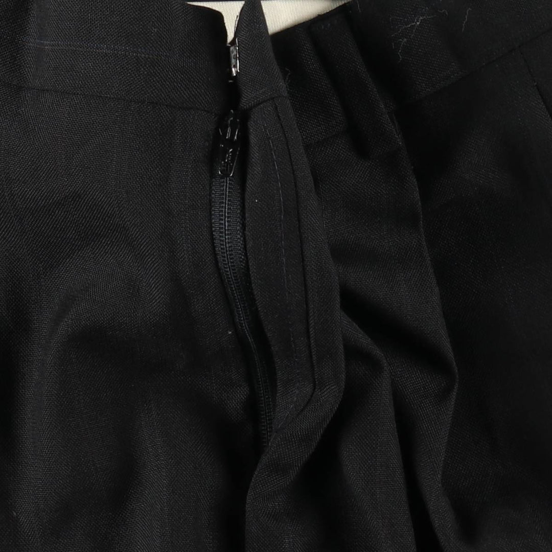 HAGGER Stripe Pattern Two-Pleat Slacks Pants, Made in USA, Men's W32 (approx.) polyester black type Vintage Second Hand