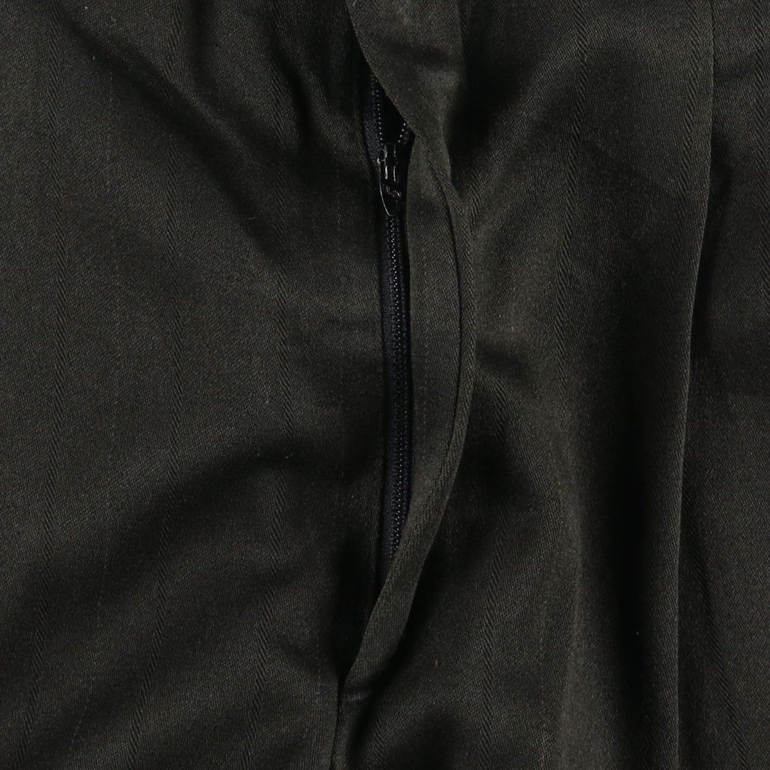 Two-pleat slacks for men, equivalent to W31 unclear dark green Vintage Second Hand