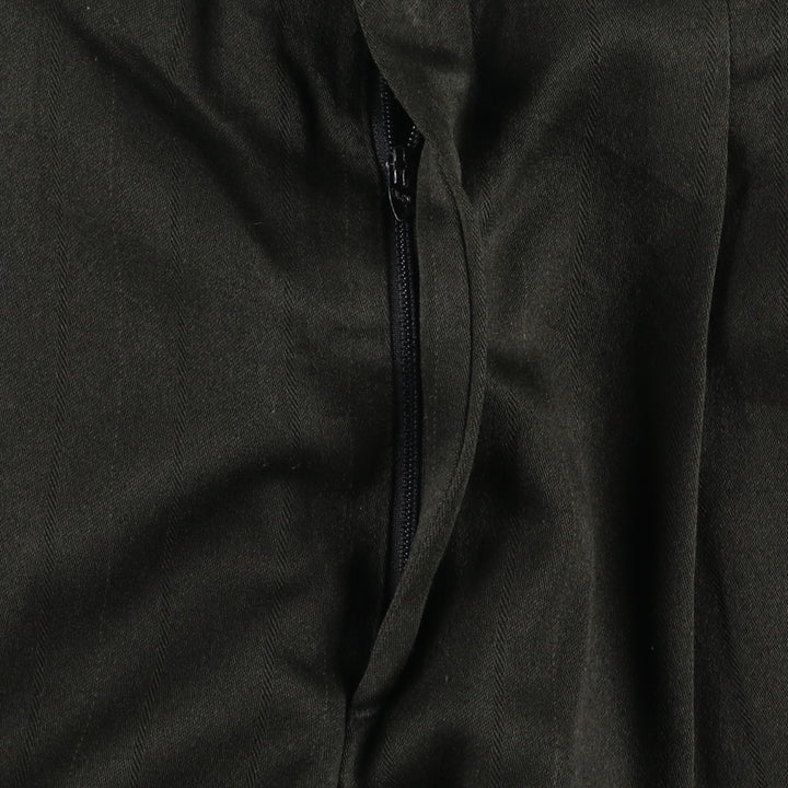 Two-pleat slacks for men, equivalent to W31 unclear dark green Vintage Second Hand