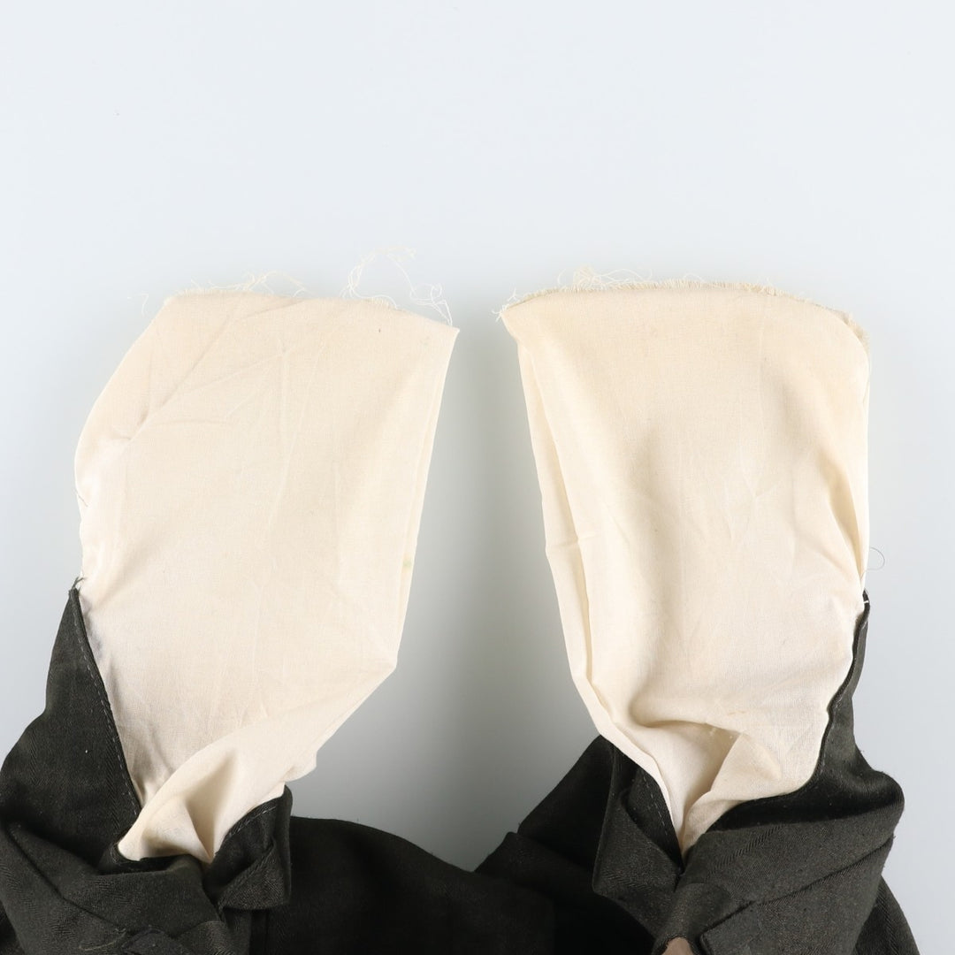 Two-pleat slacks for men, equivalent to W31 unclear dark green Vintage Second Hand