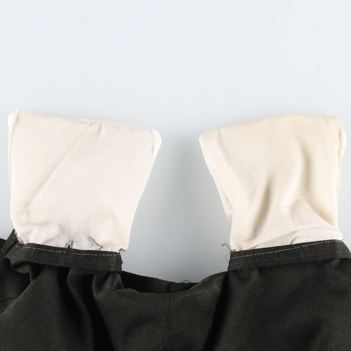 Two-pleat slacks for men, equivalent to W31 unclear dark green Vintage Second Hand