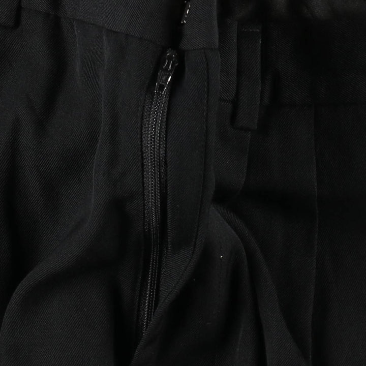 CITY STREETS CUSTOM FIT SUITS Three-pleat slacks pants, men's size W32 (approx.) polyester black type Vintage Second Hand