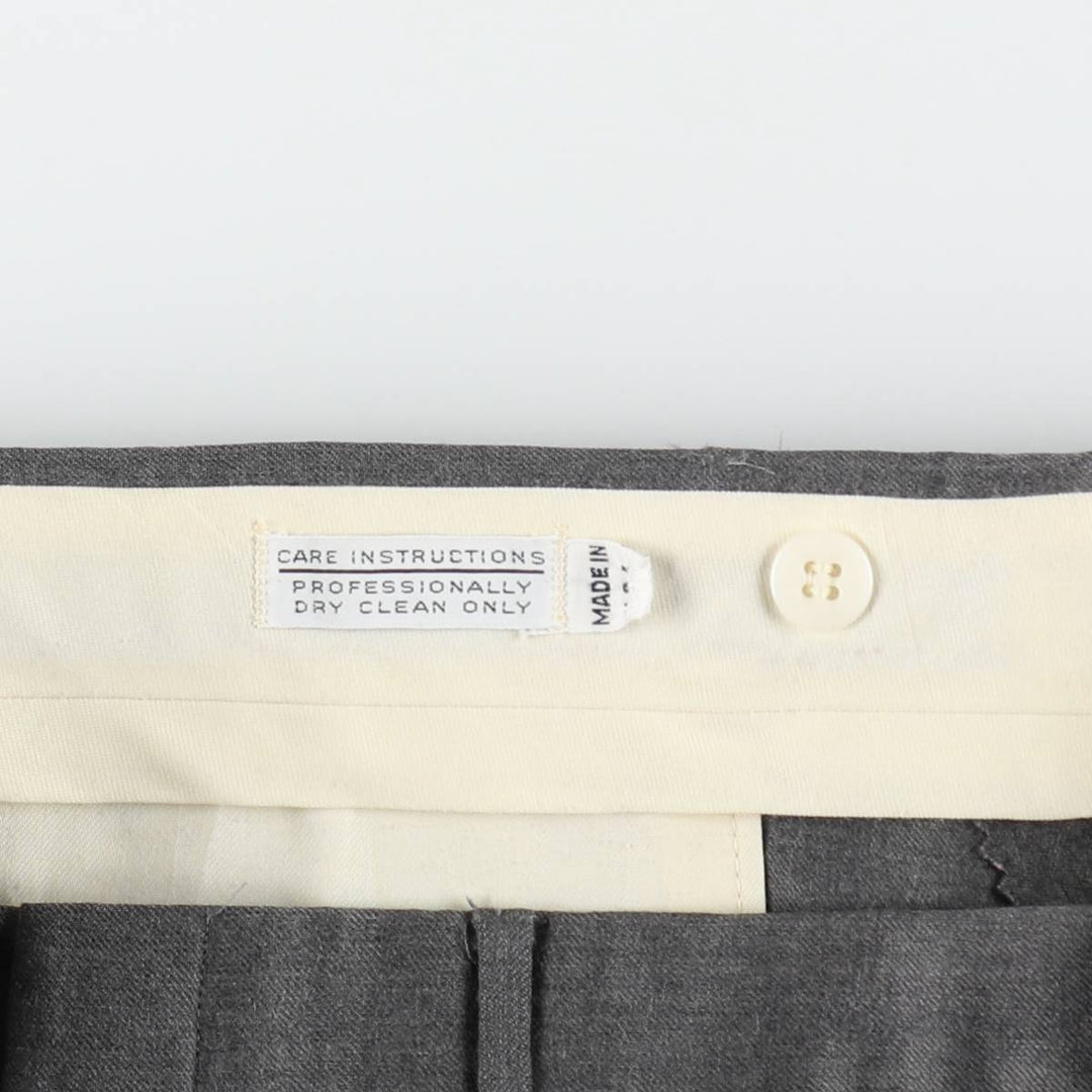 Ed Mitchell slacks pants, men's size W37 (approx.) unclear gray type Vintage Second Hand