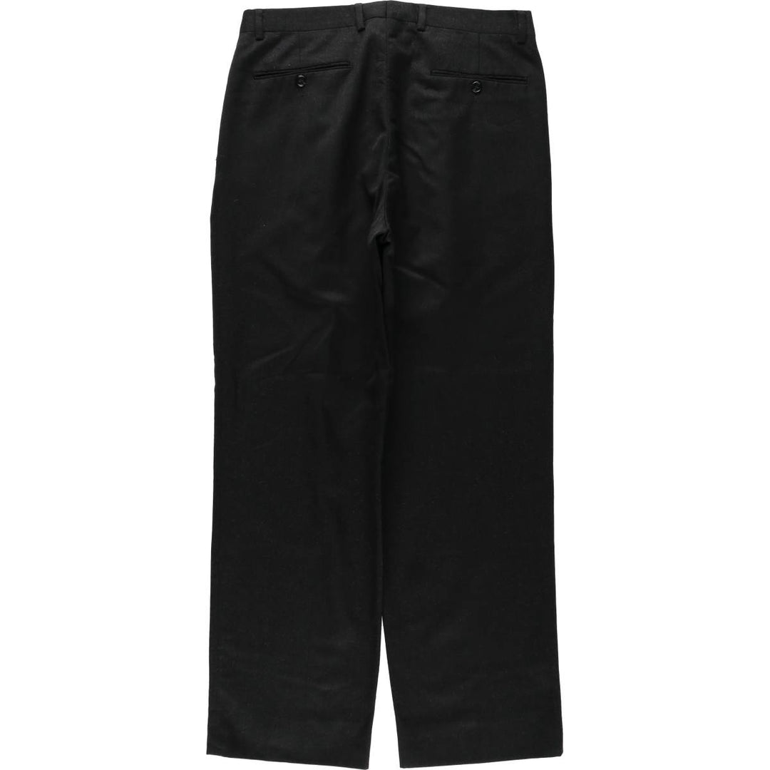 Protagonista One-Pleat Wool Trousers, Men's W33 (approx.), Vintage wool black type Vintage Second Hand