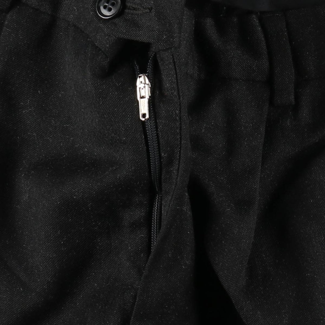 Protagonista One-Pleat Wool Trousers, Men's W33 (approx.), Vintage wool black type Vintage Second Hand