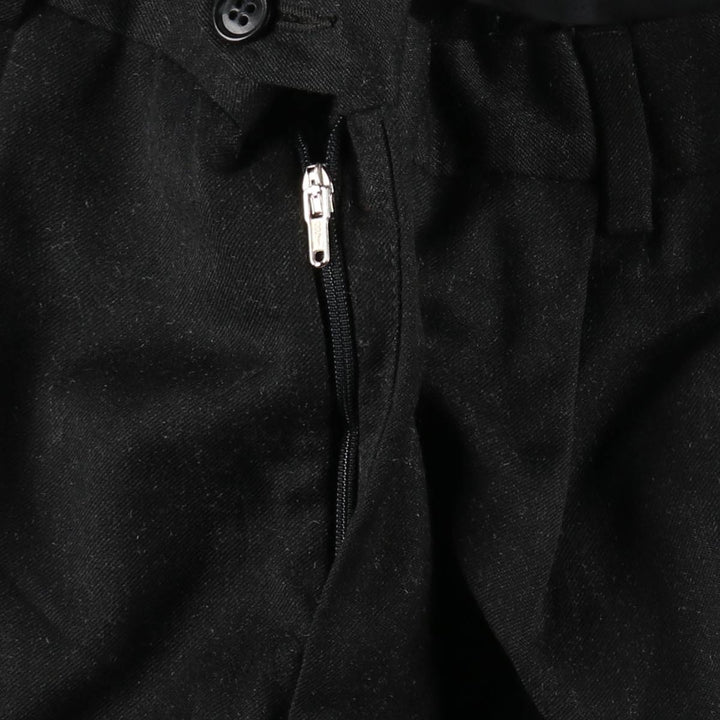 Protagonista One-Pleat Wool Trousers, Men's W33 (approx.), Vintage wool black type Vintage Second Hand