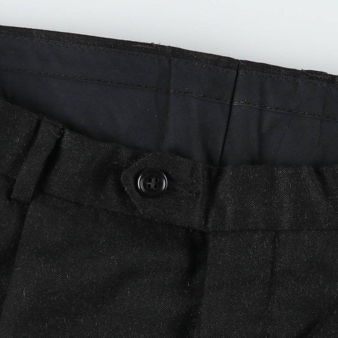 Protagonista One-Pleat Wool Trousers, Men's W33 (approx.), Vintage wool black type Vintage Second Hand