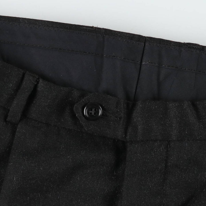 Protagonista One-Pleat Wool Trousers, Men's W33 (approx.), Vintage wool black type Vintage Second Hand