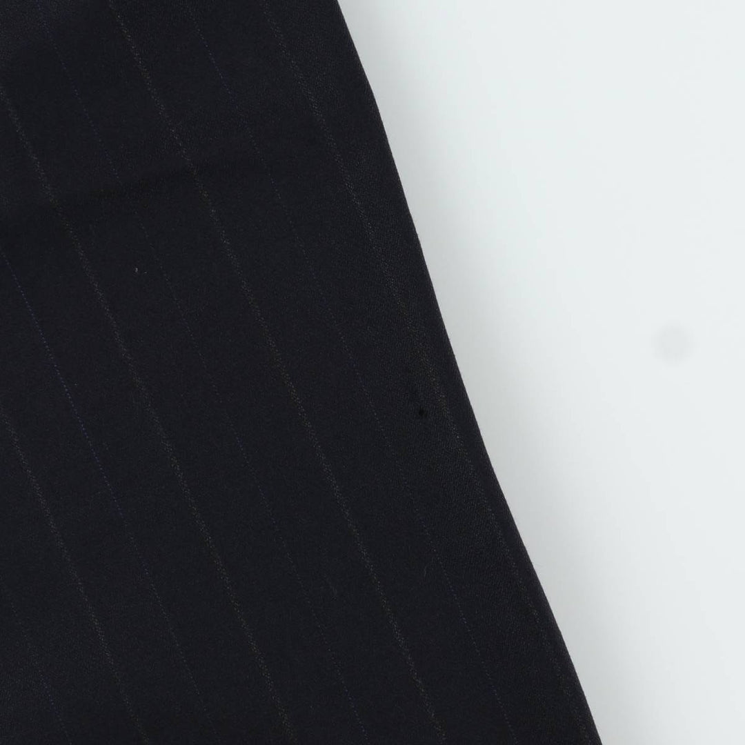HENRY GRETHEL Stripe Pattern Two-Pleat Slacks Pants Men's W31 (approx.) unclear navy blue type Vintage Second Hand