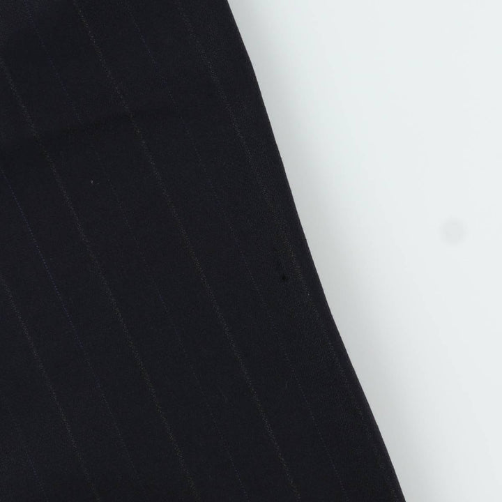 HENRY GRETHEL Stripe Pattern Two-Pleat Slacks Pants Men's W31 (approx.) unclear navy blue type Vintage Second Hand