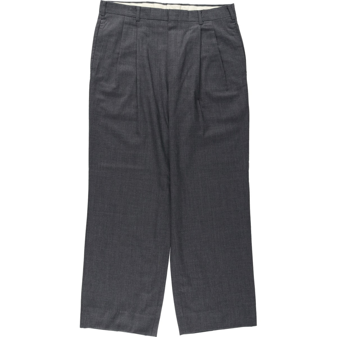 Vintage two-pleat slacks for men, size W34 unclear gray type Vintage Second Hand