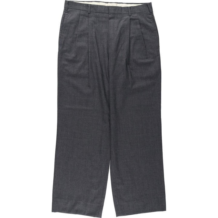 Vintage two-pleat slacks for men, size W34 unclear gray type Vintage Second Hand