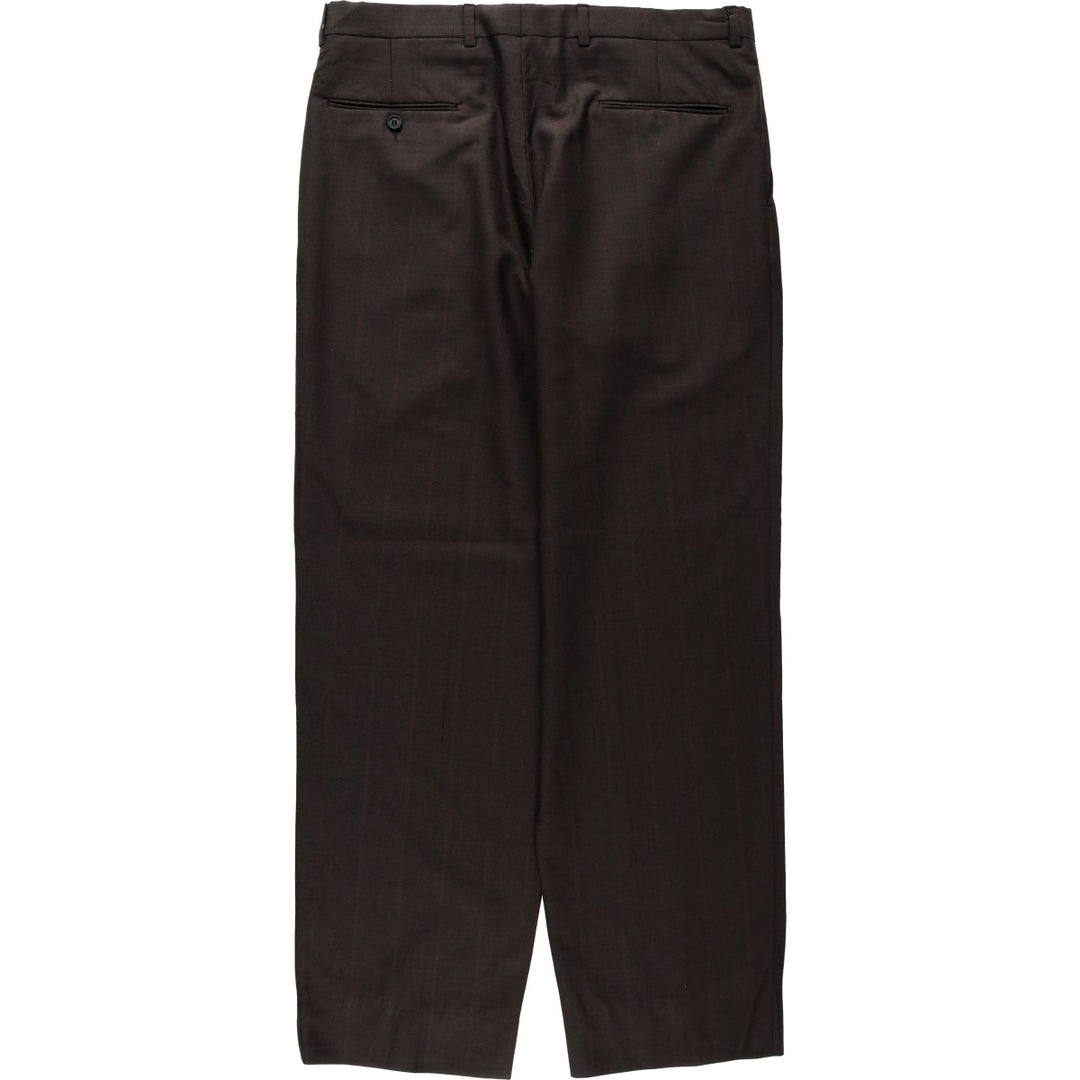 Vintage two-pleat slacks for men, size W34 unclear brown type Vintage Second Hand