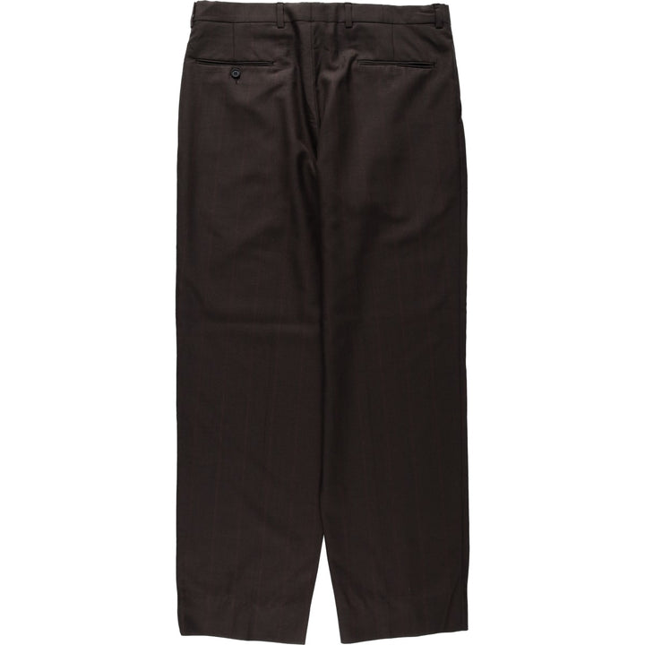 Vintage two-pleat slacks for men, size W34 unclear brown type Vintage Second Hand