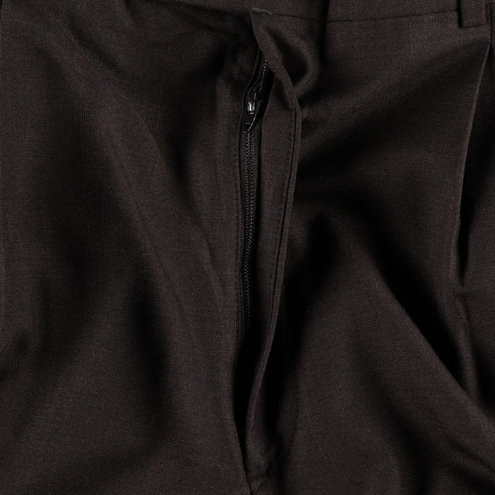 Vintage two-pleat slacks for men, size W34 unclear brown type Vintage Second Hand