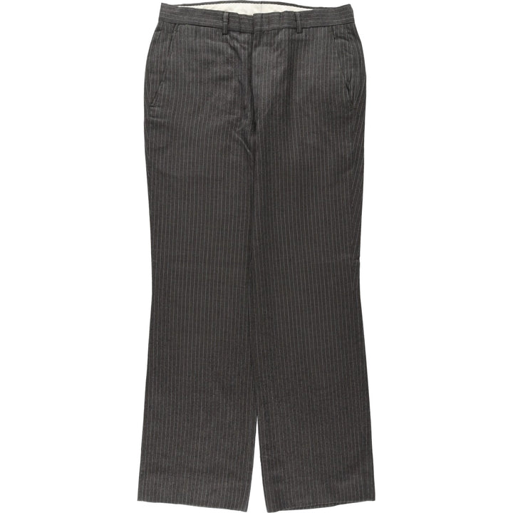 Stripe Pattern Slacks Pants Men's W32 Vintage unclear gray type Vintage Second Hand