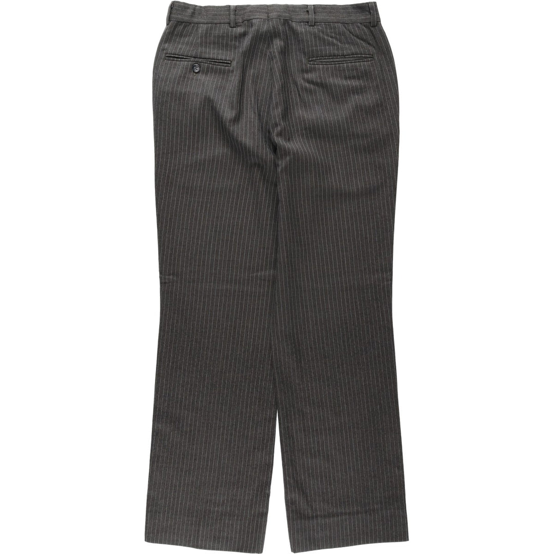 Stripe Pattern Slacks Pants Men's W32 Vintage unclear gray type Vintage Second Hand