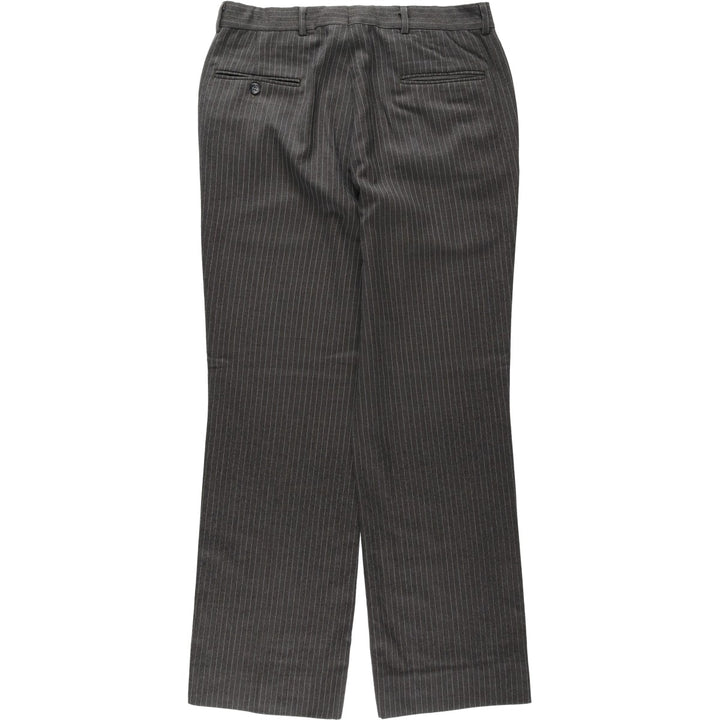 Stripe Pattern Slacks Pants Men's W32 Vintage unclear gray type Vintage Second Hand