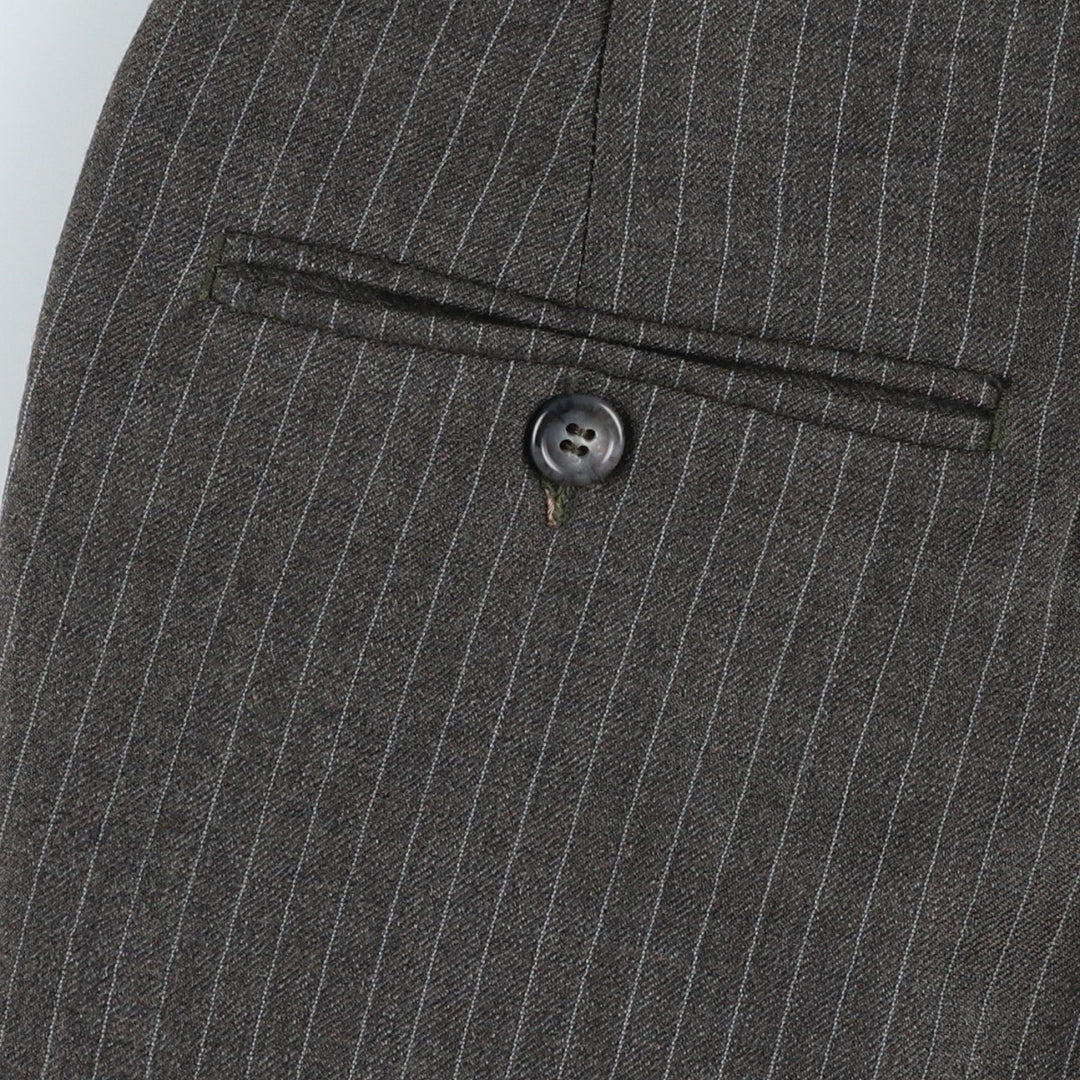 Stripe Pattern Slacks Pants Men's W32 Vintage unclear gray type Vintage Second Hand