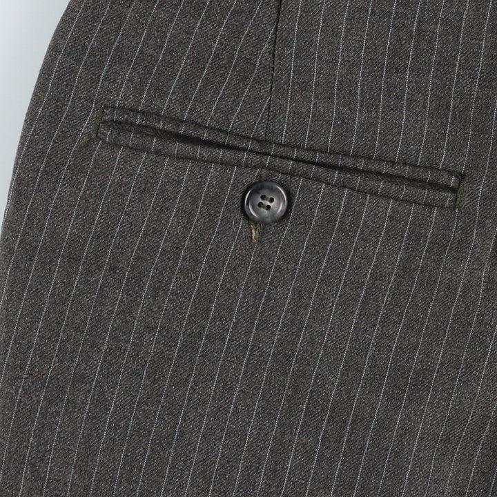 Stripe Pattern Slacks Pants Men's W32 Vintage unclear gray type Vintage Second Hand
