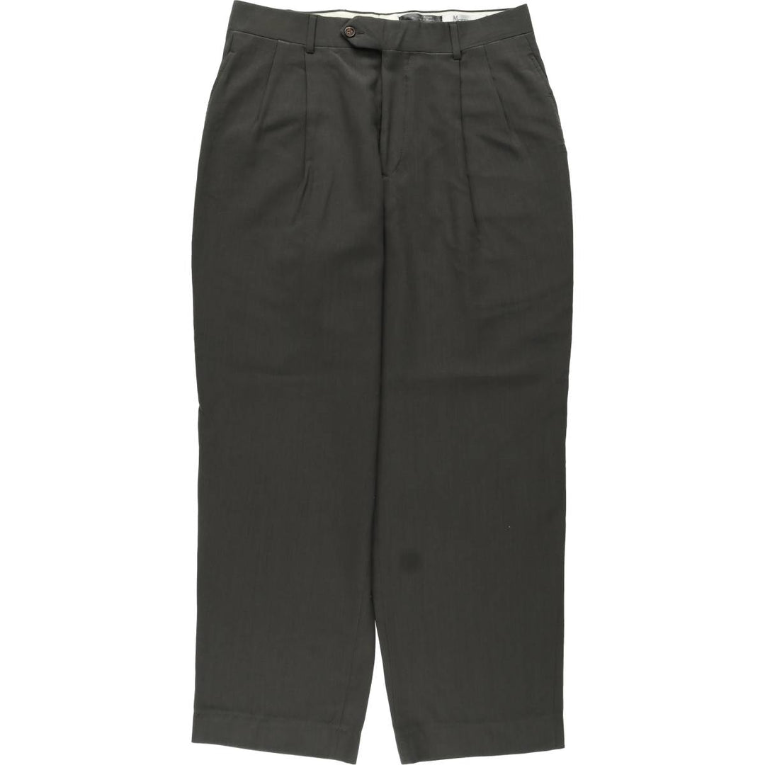 Mezzrow Wool Trousers, Slacks, Men's Size W34 (approx.) wool green type Vintage Second Hand