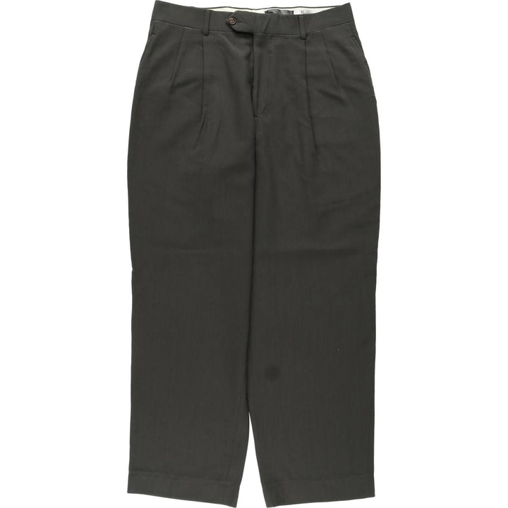 Mezzrow Wool Trousers, Slacks, Men's Size W34 (approx.) wool green type Vintage Second Hand