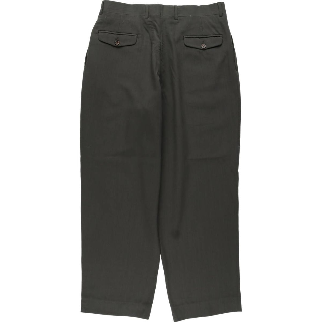 Mezzrow Wool Trousers, Slacks, Men's Size W34 (approx.) wool green type Vintage Second Hand