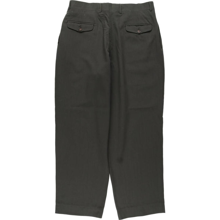 Mezzrow Wool Trousers, Slacks, Men's Size W34 (approx.) wool green type Vintage Second Hand