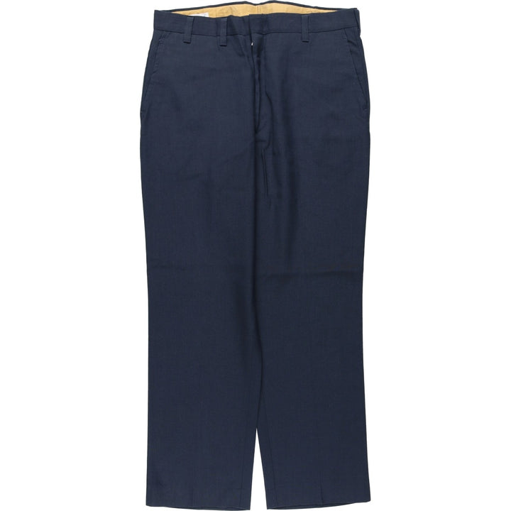 FARAH slacks pants, made in USA, men's size W34 (approx.), vintage. unclear navy blue type Vintage Second Hand