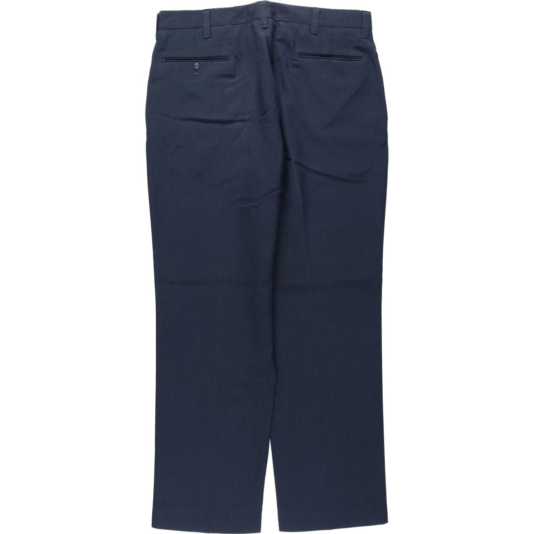 FARAH slacks pants, made in USA, men's size W34 (approx.), vintage. unclear navy blue type Vintage Second Hand