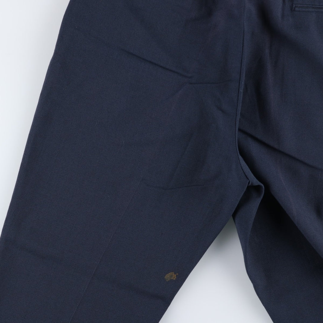 FARAH slacks pants, made in USA, men's size W34 (approx.), vintage. unclear navy blue type Vintage Second Hand