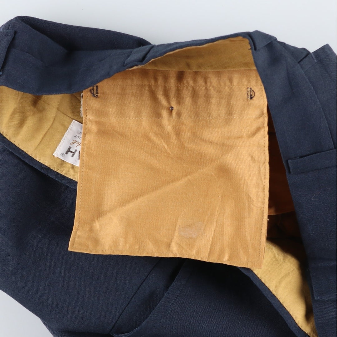 FARAH slacks pants, made in USA, men's size W34 (approx.), vintage. unclear navy blue type Vintage Second Hand