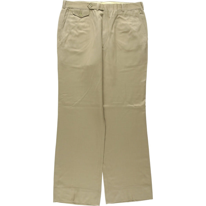 METROPOLITAN Wool Trousers, Slacks, Men's, Size W34 (approx.), Vintage wool Khaki type Vintage Second Hand