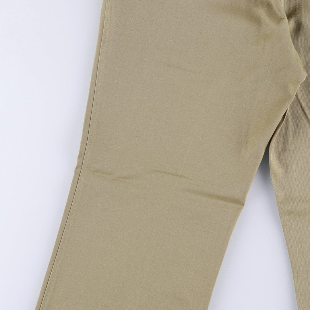 METROPOLITAN Wool Trousers, Slacks, Men's, Size W34 (approx.), Vintage wool Khaki type Vintage Second Hand