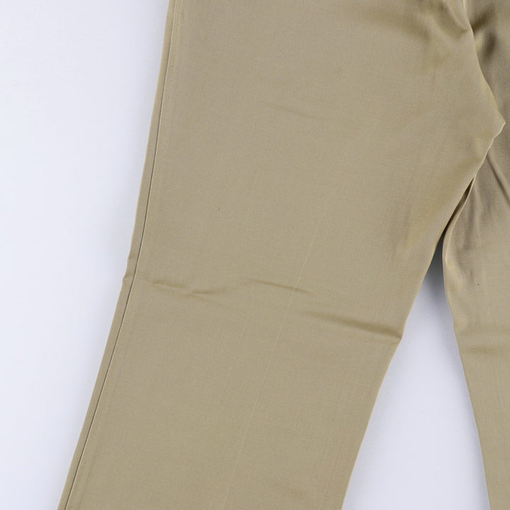 METROPOLITAN Wool Trousers, Slacks, Men's, Size W34 (approx.), Vintage wool Khaki type Vintage Second Hand