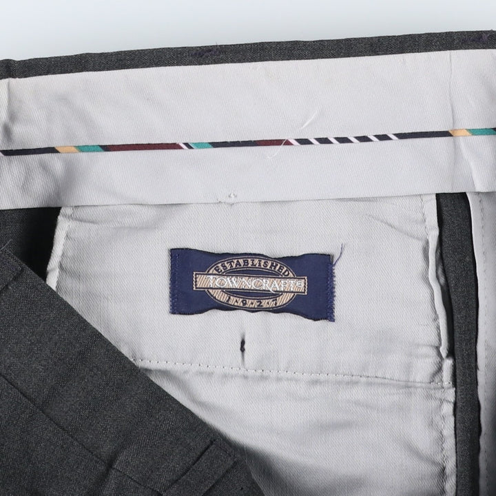 TOWNCRAFT Slacks Pants, Made in USA, Men's Size W34 (approx.) unclear Charcoal Vintage Second Hand