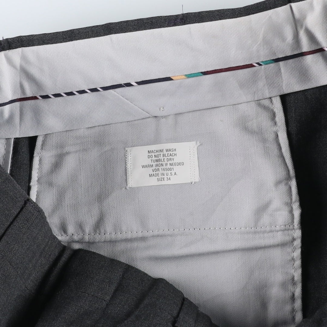 TOWNCRAFT Slacks Pants, Made in USA, Men's Size W34 (approx.) unclear Charcoal Vintage Second Hand