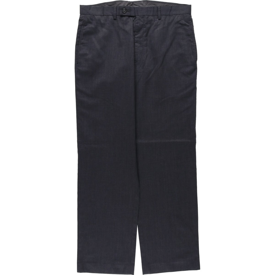 2000'S Calvin Klein wool trousers/slacks, men's size W33 (approx.) wool Charcoal Vintage Second Hand