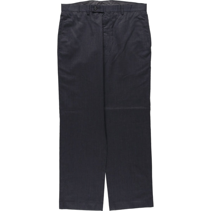 2000'S Calvin Klein wool trousers/slacks, men's size W33 (approx.) wool Charcoal Vintage Second Hand