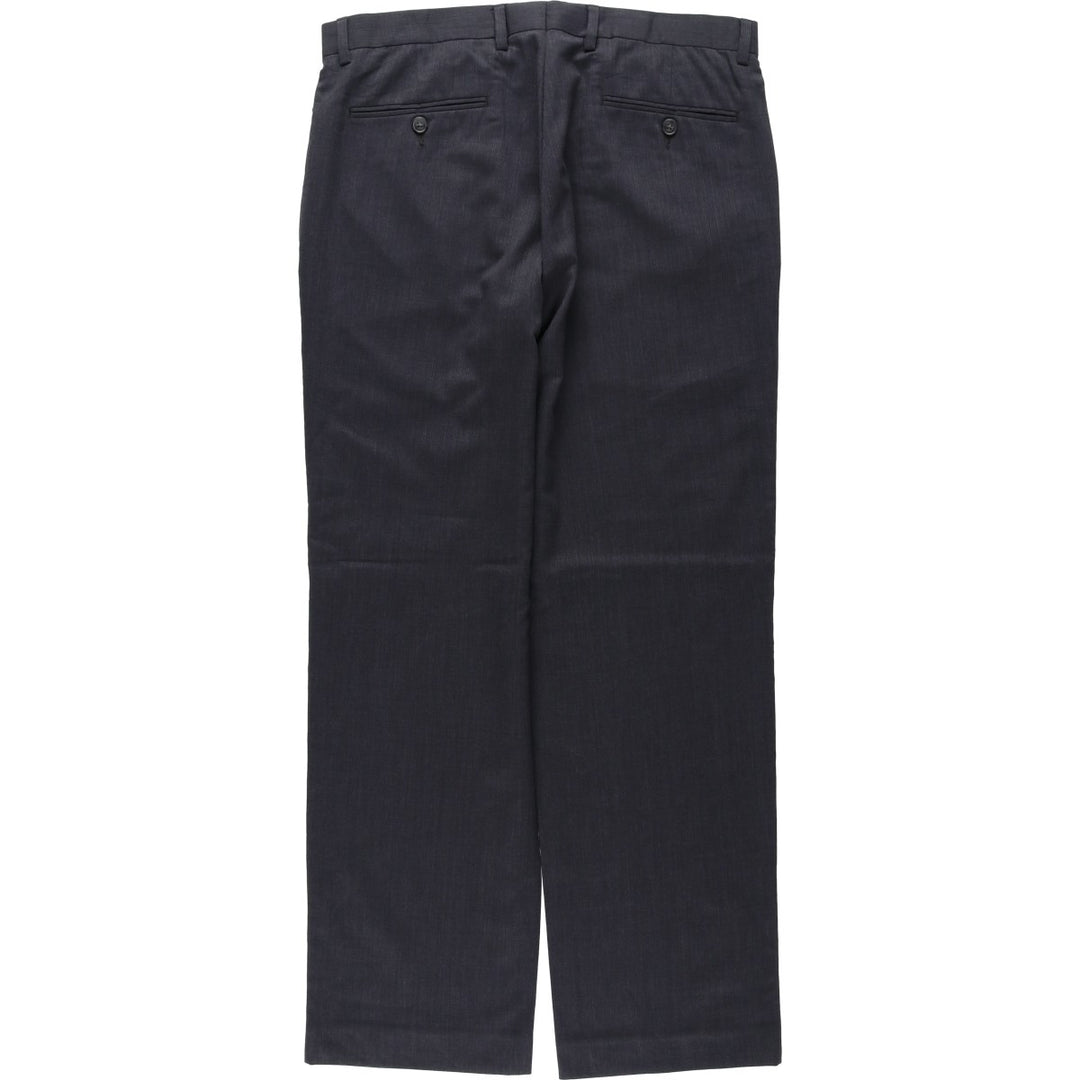 2000'S Calvin Klein wool trousers/slacks, men's size W33 (approx.) wool Charcoal Vintage Second Hand