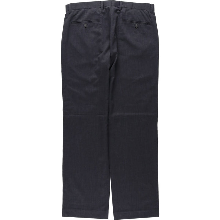 2000'S Calvin Klein wool trousers/slacks, men's size W33 (approx.) wool Charcoal Vintage Second Hand