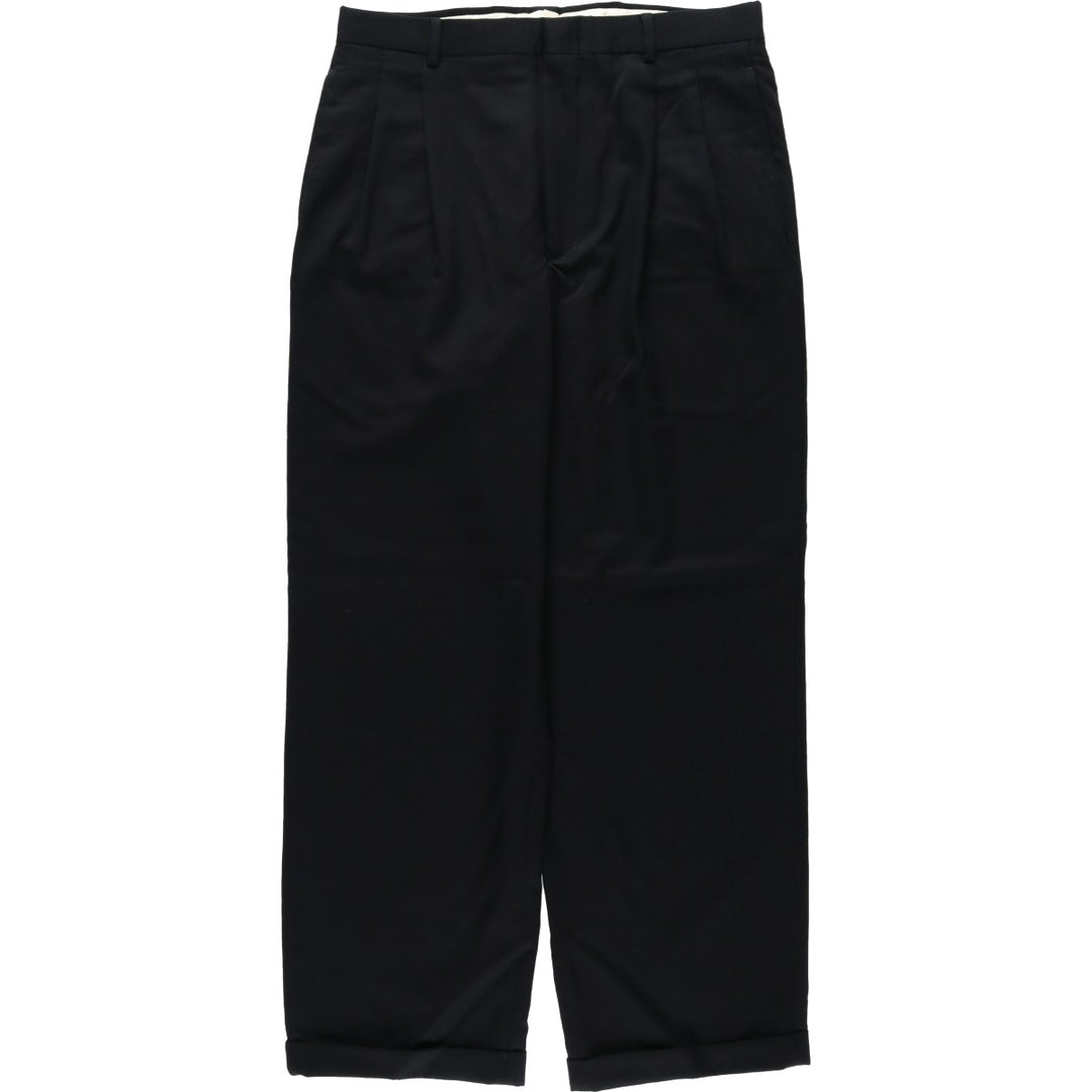 LLBean two-pleat slacks, men's size W33 (approx.), vintage. unclear black type Vintage Second Hand